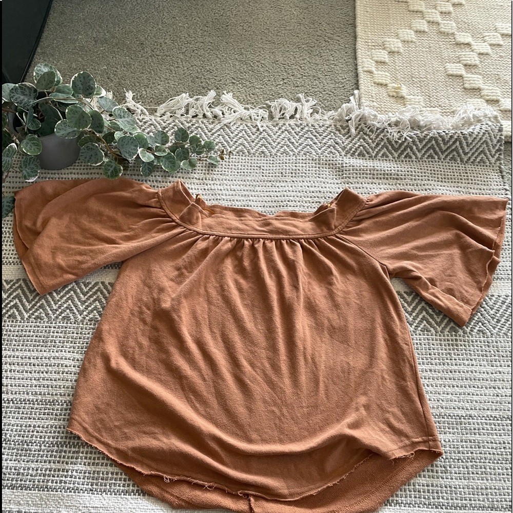 Off the shoulder style flowy top